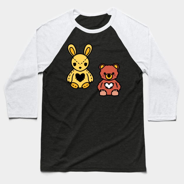 bunny teddy bear Baseball T-Shirt by lazykitty